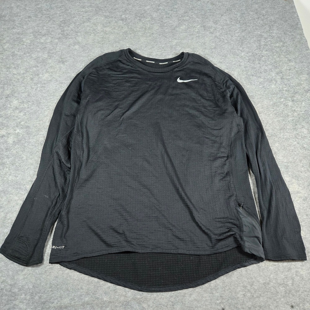 Nike Mens Black Dri-FIT AeroReact Running Training Top XL 857827-011